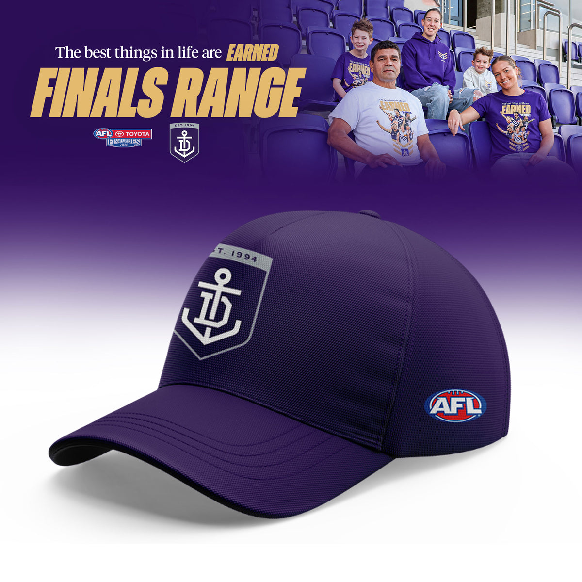 _Fremantle Dockers 2026 AFL EARNED Finals Range Limited Polo Shirt