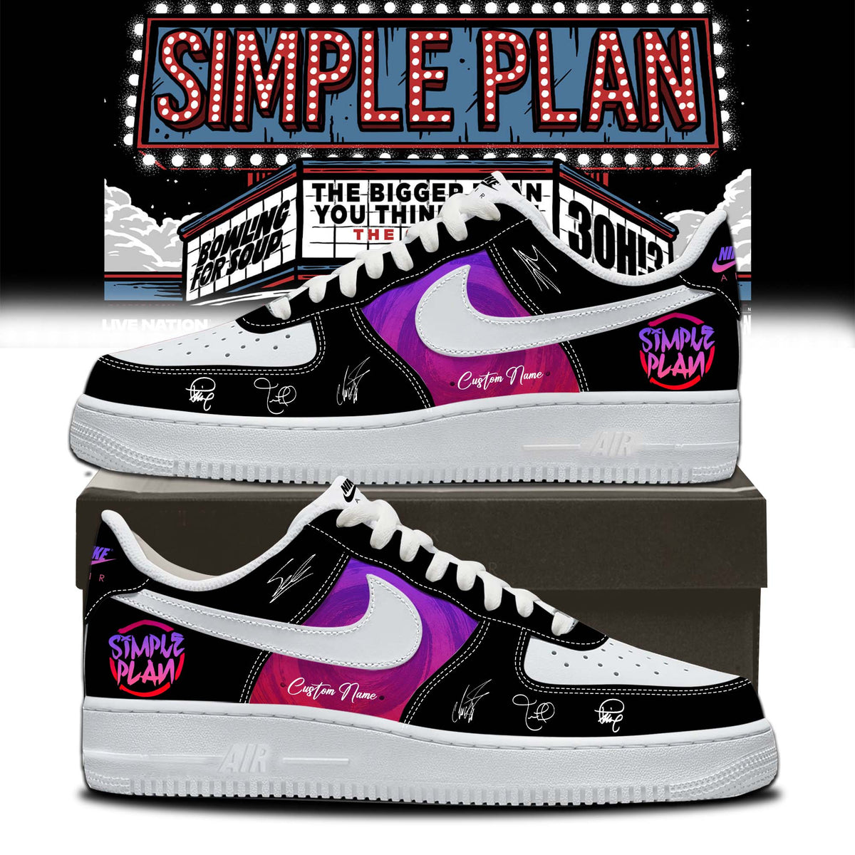 Simple Plan " The Bigger Than You Think! Tour " Shoes