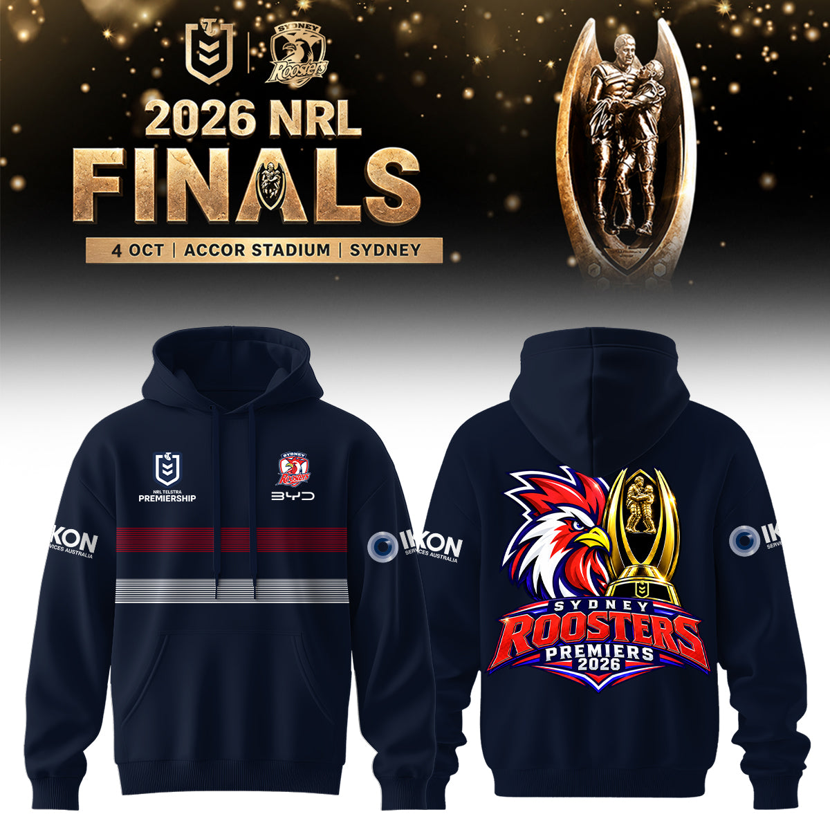 Sydney Roosters 🏆 NRL Premiers 2026 Hoodie