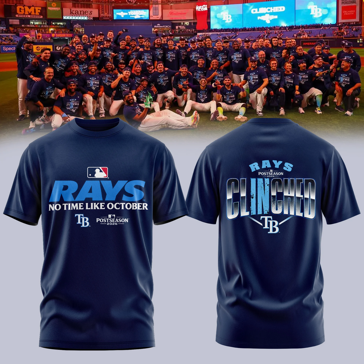 Tampa Bay Rays Shop 2026 Postseason Clinched – Tshirt