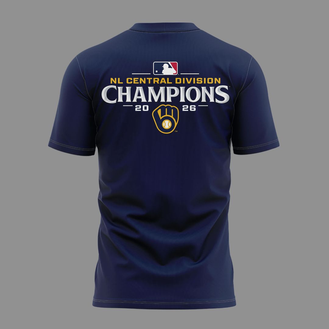 04. Limited Edition Milwaukee Brewers Champions 🏆🏆🏆🏆 Win Our Way 2026 T-Shirt