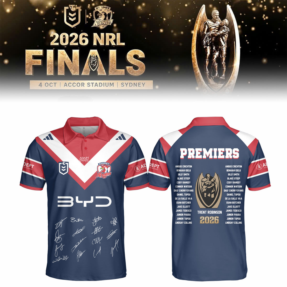 ,,.Sydney Roosters 🏆 NRL Premiers 2026 PoLo