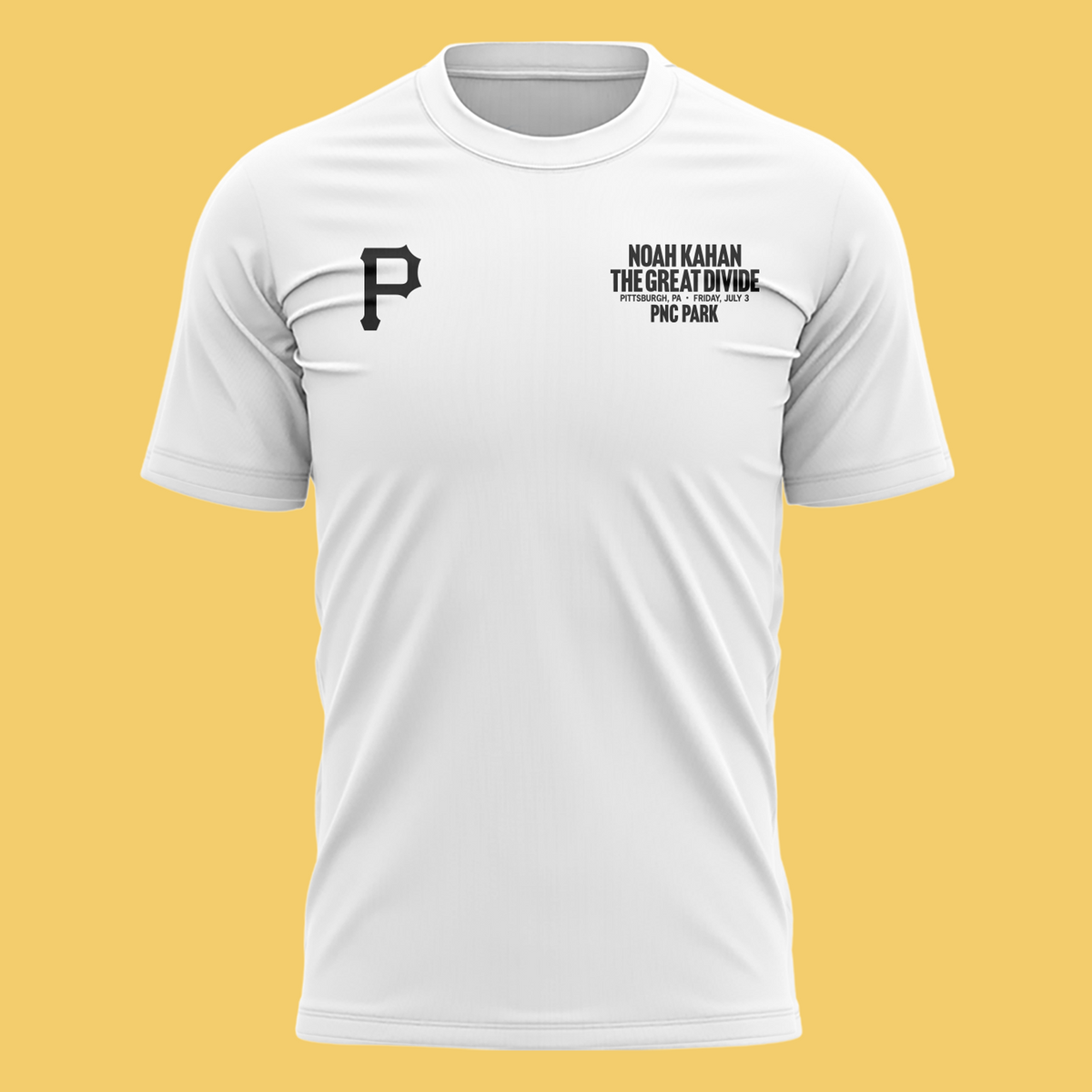 Limited Edition Pittsburgh Pirates x Noah Kahan White T-shirt 2026