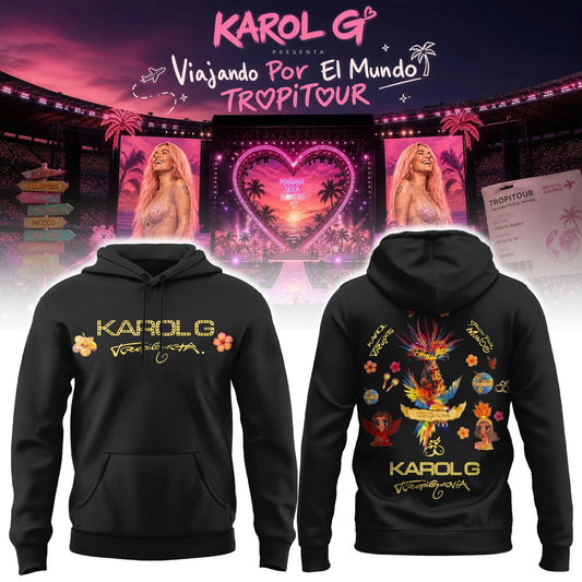 Karol G Viajando Por El Mundo TropiTour 2026 Hoodie v10