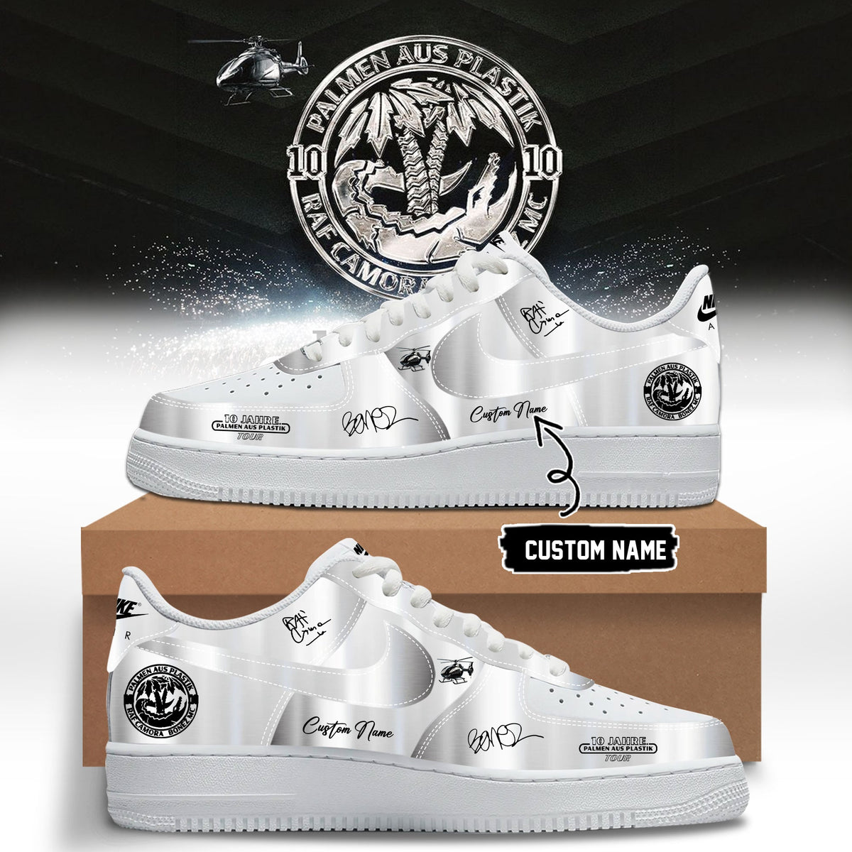 RAF Camora & Bonez MC “10 Jahre Palmen aus Plastik Tour” . Limited Edition Signature Shoes 1