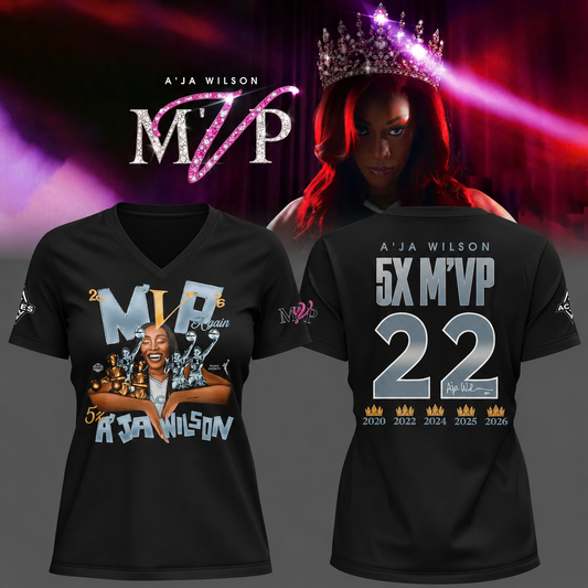 Limited edition A’ja Wilson 5X M'VP V-neck