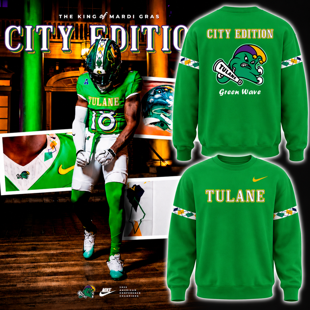 Tulane Green Wave "City Edition" 2026 - Own A Piece Of History