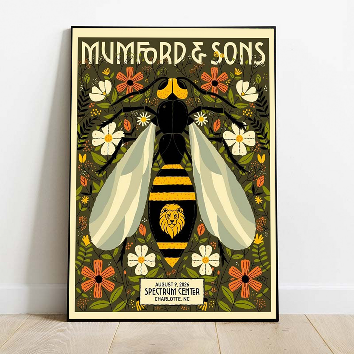Mumford And Sons Charlotte NC 2026 Event Poster At Spectrum Center On August 9 2026 Home Decor Poster