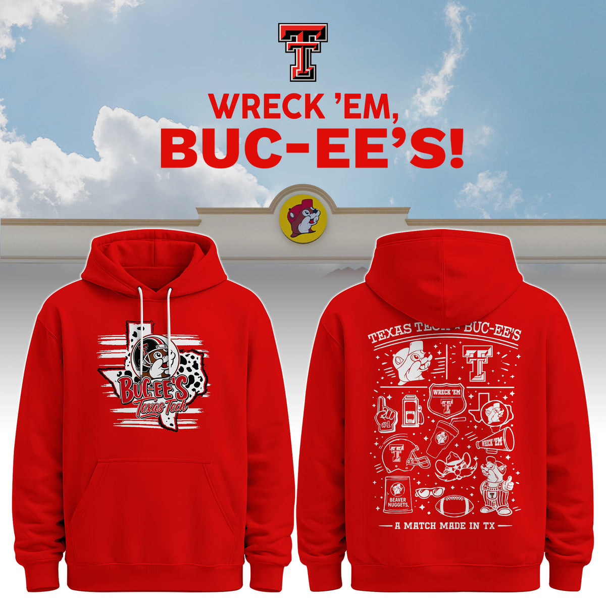 Texas Tech x Buc-ee’s Wreck ’Em Hoodie #3