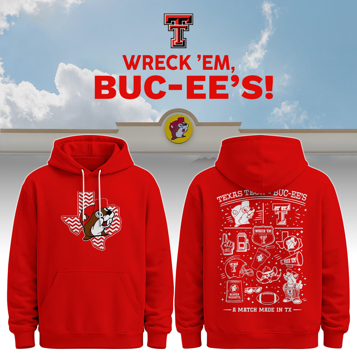 Texas Tech x Buc-ee’s Wreck ’Em Hoodie #2