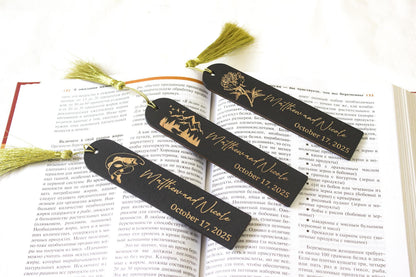 Bookmark Favors, Personalized Wedding Favor Gift, Wooden Place Cards, Custom Wedding Bookmarks in Bulk, Gift for Guest