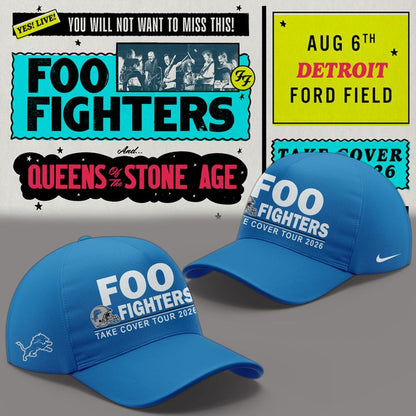 02.26. New Hoodie Foo Fighters x Detroit Lions - TAKE COVER TOUR 2026 Hoodie