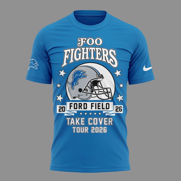 02.16. Limited Edition Foo Fighters x Detroit Lions - TAKE COVER TOUR 2026 T-Shirt