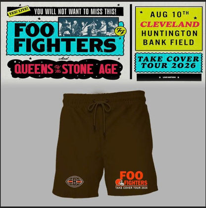02.20. Perfect Shirt Foo Fighters x Cleveland Browns - Take Cover Tour 2026 T-Shirt