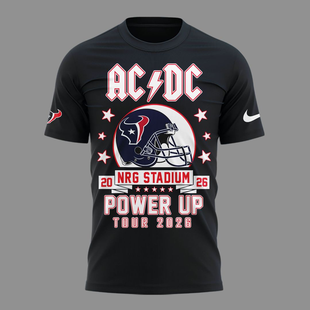 001. Newest Shirt AC/DC x Houston Texas - Power Up Tour 2026 T-Shirt