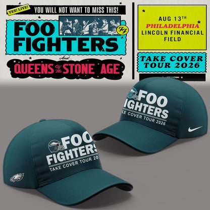 01. Newest Shirt Foo Fighters x Philadelphia Eagles - Take Cover Tour 2026 T-Shirt