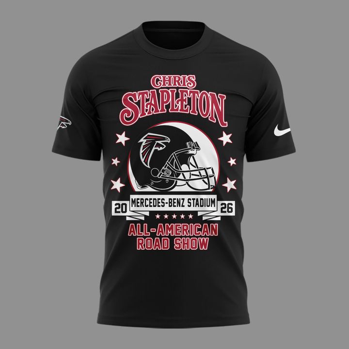 03.16. Black Shirt Chris Stapleton x Atlanta Falcons - All American Road Show 2026 T-Shirt
