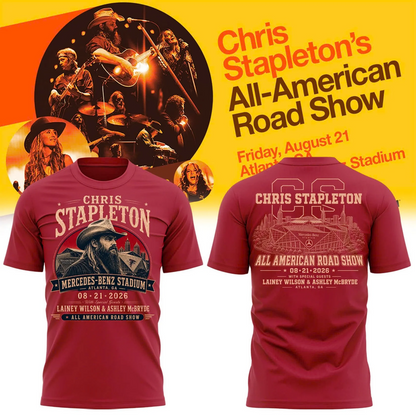 03.01. Limited Edition Chris Stapleton at Atlanta, GA - All American Road Show 2026 T-Shirt