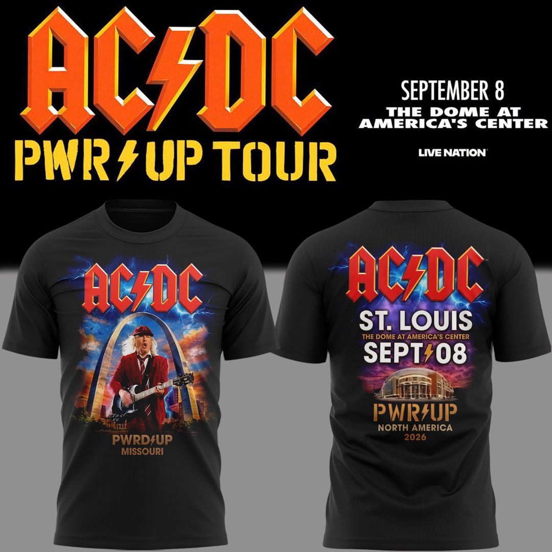 01. AC/DC - Exclusive St. Louis Event Shirt - Power Up Tour 2026 T-Shirt