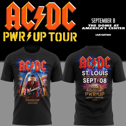 01. AC/DC - Exclusive St. Louis Event Shirt - Power Up Tour 2026 T-Shirt