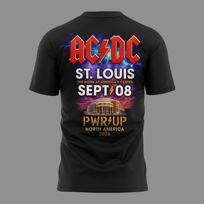 01. AC/DC - Exclusive St. Louis Event Shirt - Power Up Tour 2026 T-Shirt