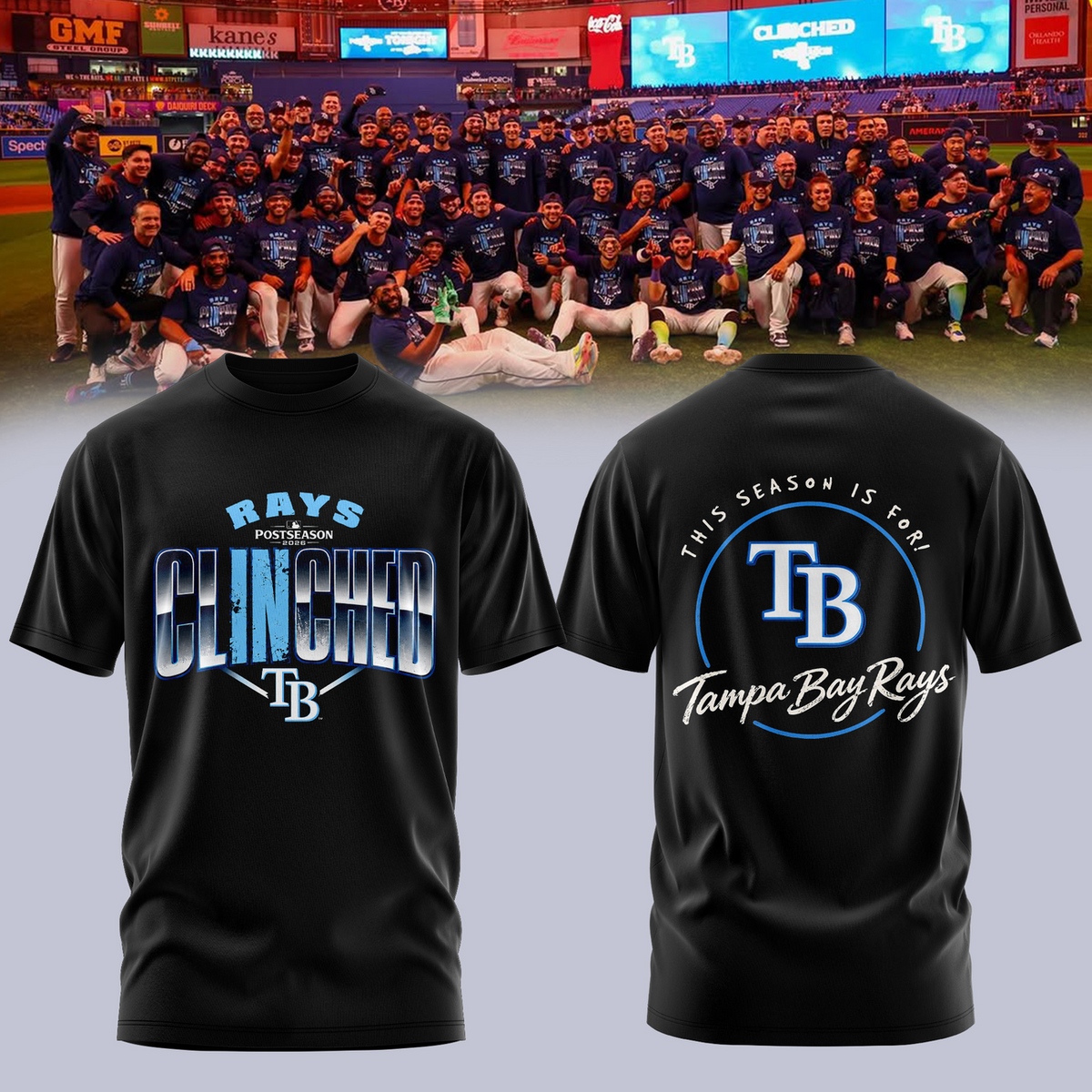 Tampa Bay Rays Shop 2026 Postseason Clinched – Tshirt