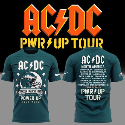 01. AC/DC x Philadelphia Eagles - POWER UP TOUR 2026 T-Shirt