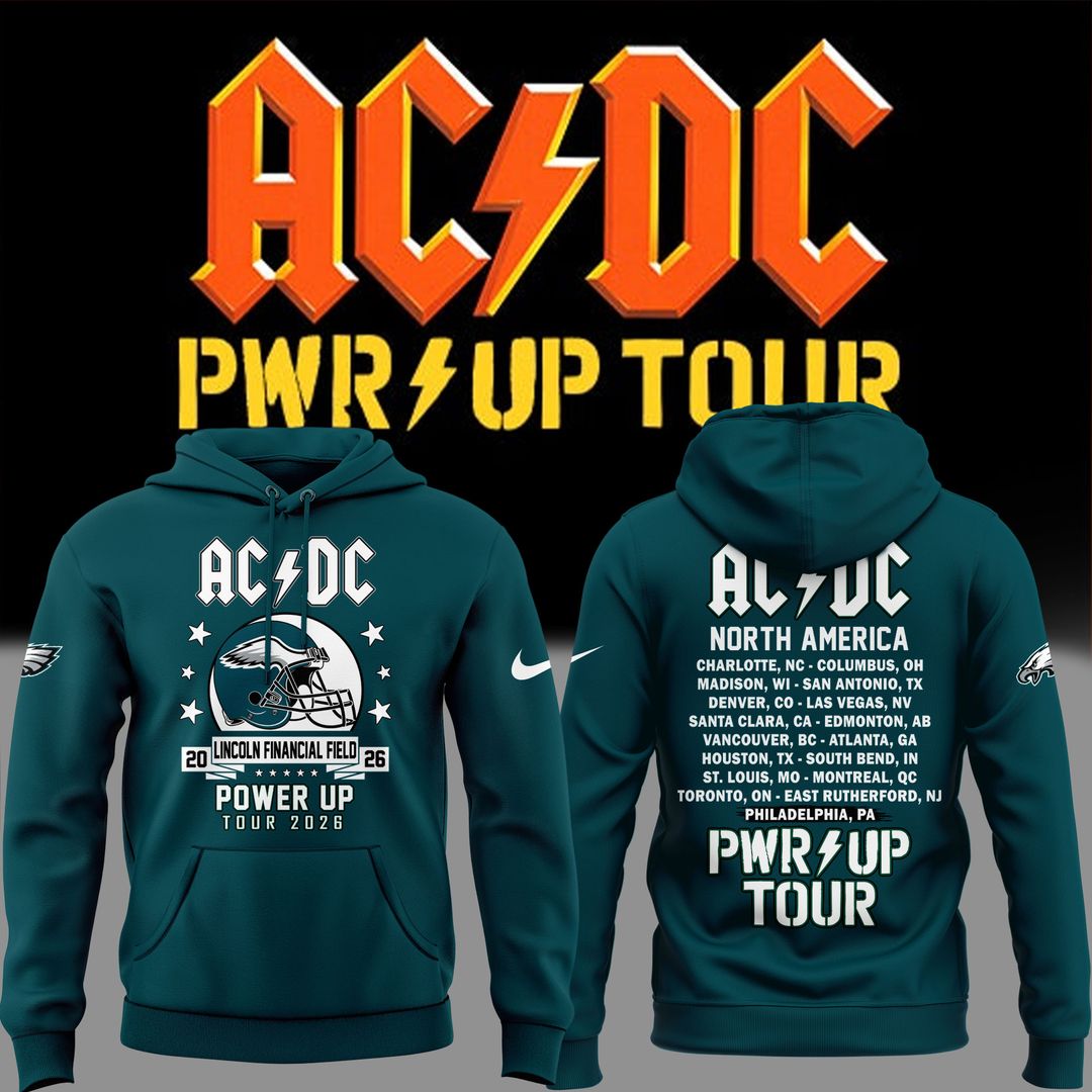 01.06. AC/DC x Philadelphia Eagles - POWER UP TOUR 2026 Hoodie