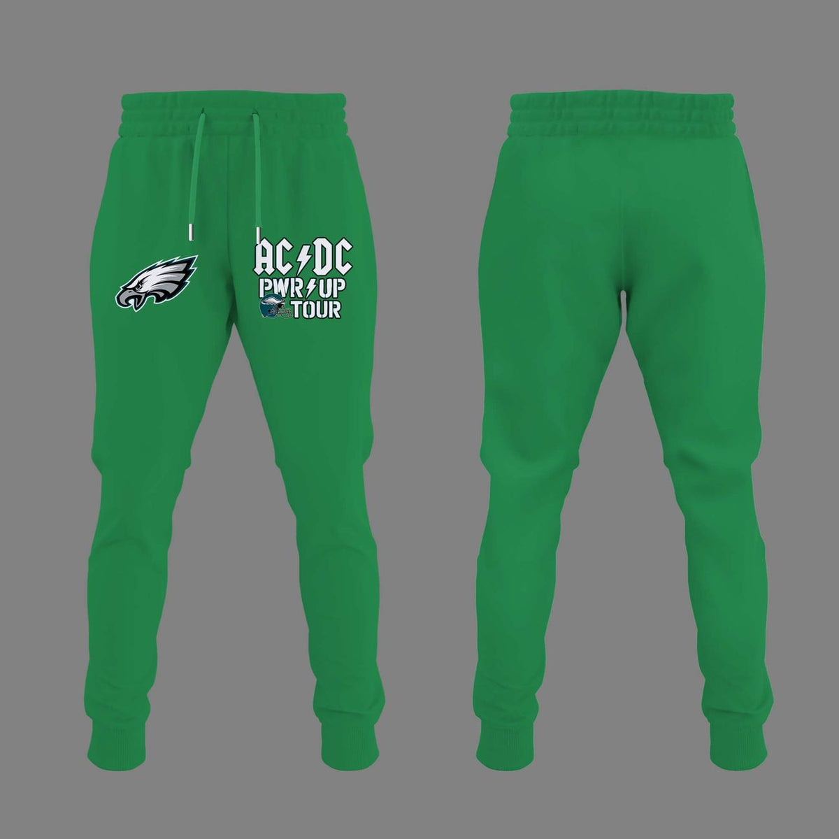 01. Green Shirt AC/DC x Philadelphia Eagles - POWER UP TOUR 2026 T-Shirt