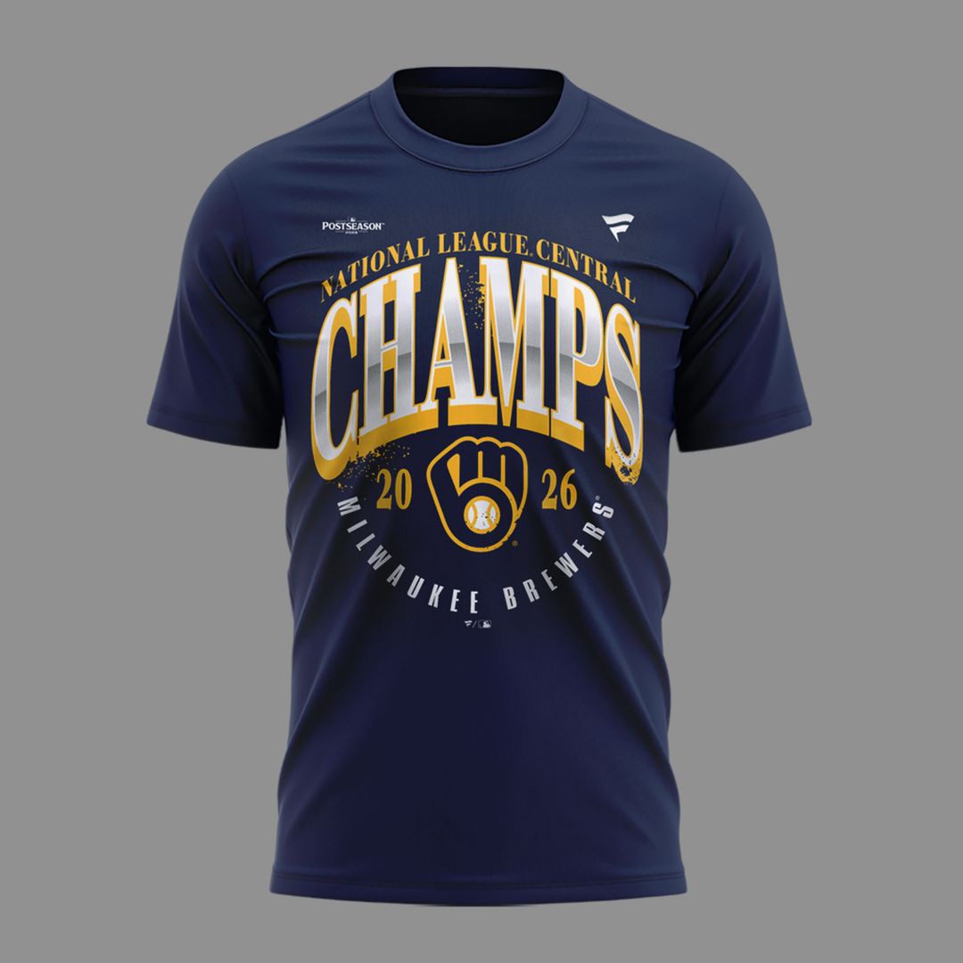 04. Limited Edition Milwaukee Brewers Champions 🏆🏆🏆🏆 Win Our Way 2026 T-Shirt