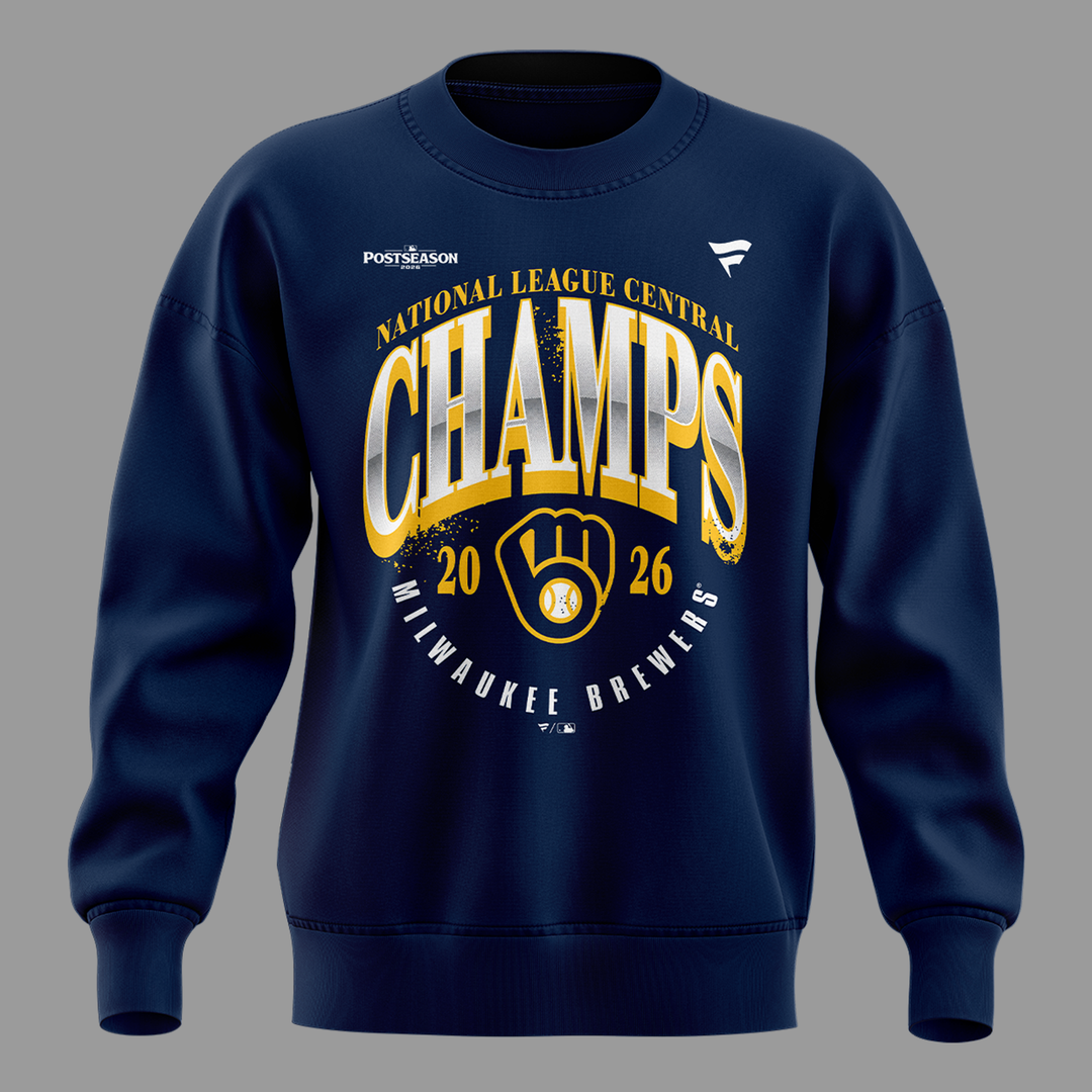 Milwaukee Brewers Fanatics 2026 NL Central Division Champions Locker Room Sweatshirt - Navy