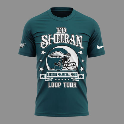 06. Limited Edition Ed Sheeran - Loop Tour 2026 x Philadelphia Eagles T-Shirt