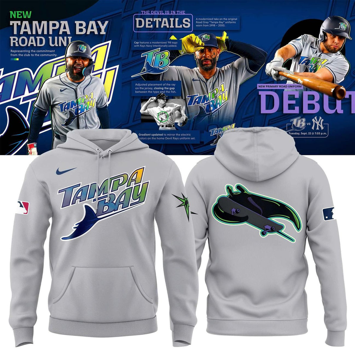 Unisex Gray Tampa Bay Rays 2026 Limited Hoodie