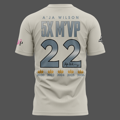 Limited edition A’ja Wilson 5X M'VP T-shirt