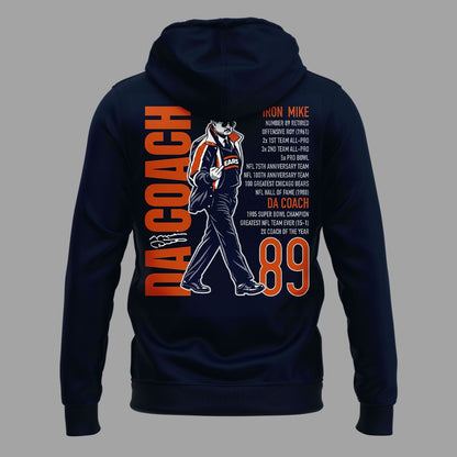 002. Navy Blue Hoodie Mike Ditka - Remembering a Legend - Paying Tribute to Da Coach Hoodie