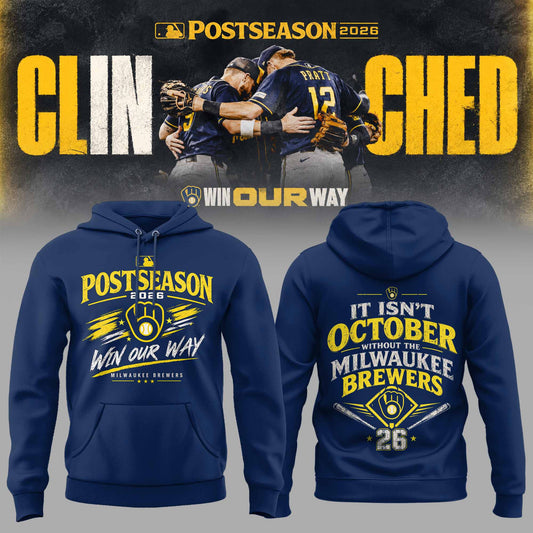 . Milwaukee Brewers Postseason 2026 3D All-Over Print Graphic Hoodie V4