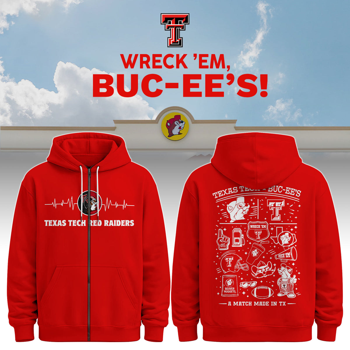 Texas Tech x Buc-ee’s Wreck ’Em Zip Hoodie #5